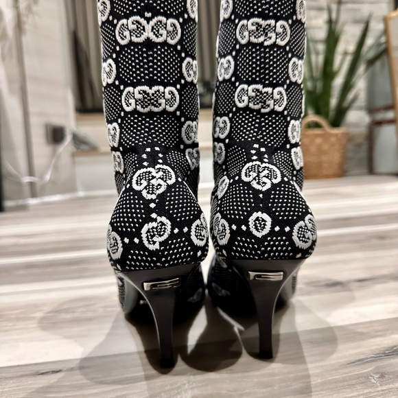 Gucci GG 75mm Knit Ankle Boots Size 7 - Picture 7 of 13
